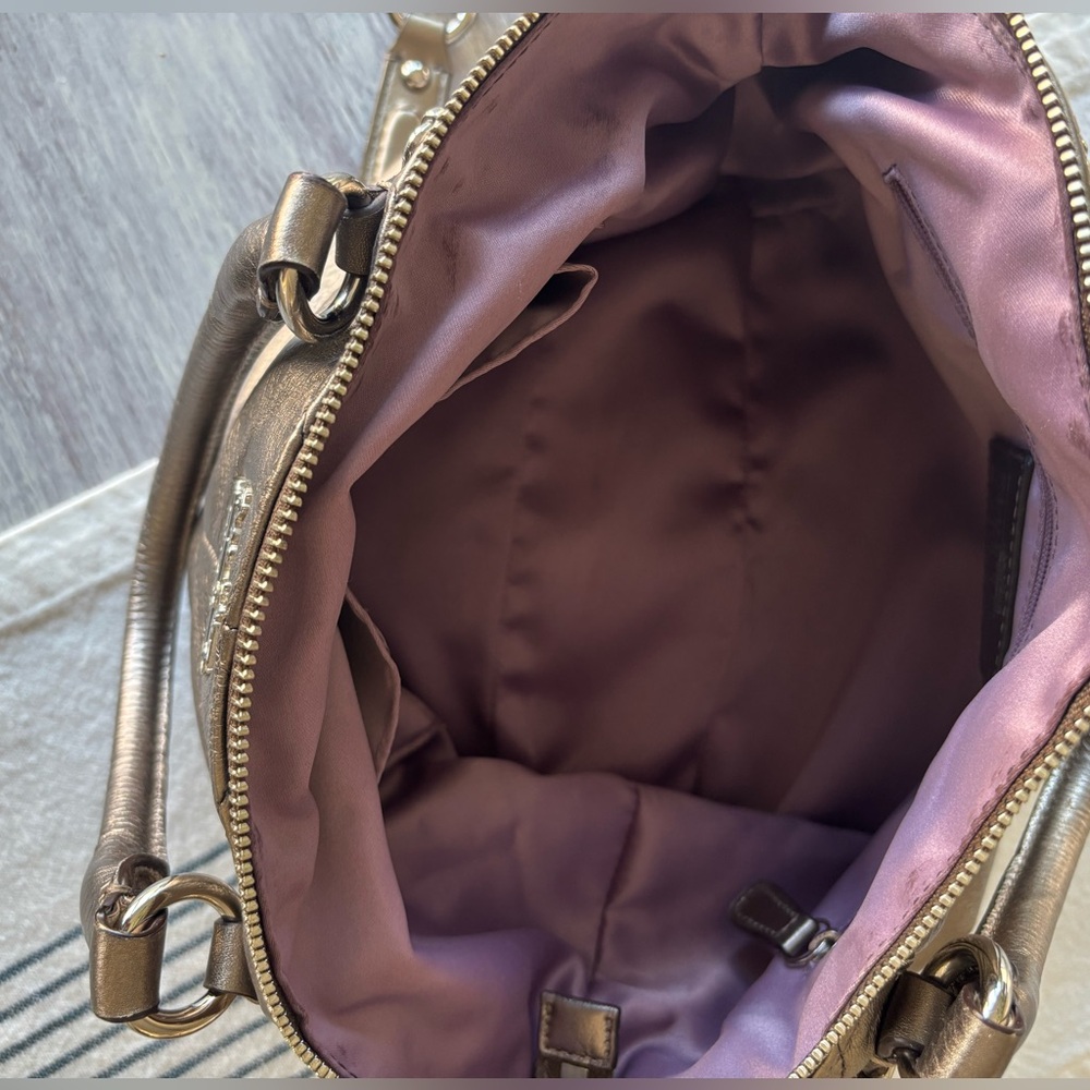 🍃🦋 Coach Madison Metallic
Pewter Leather Satchel
Shoulder Bag 15960 - Picture 11 of 14